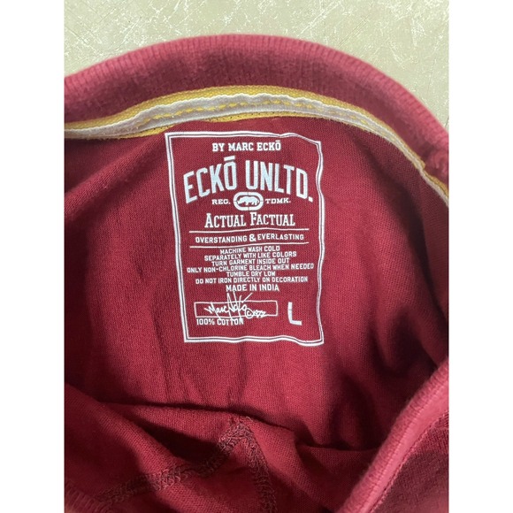 Vintage Y2K Ecko Unltd Long Sleeve Shirt Men's XL Red EU 1972 Graphic Streetwear - Picture 2 of 2
